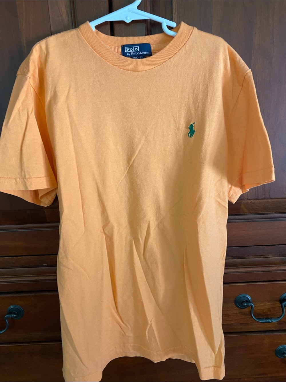 Polo by Ralph Lauren Orange Short-Sleeve Crewneck Tee with Green Pony